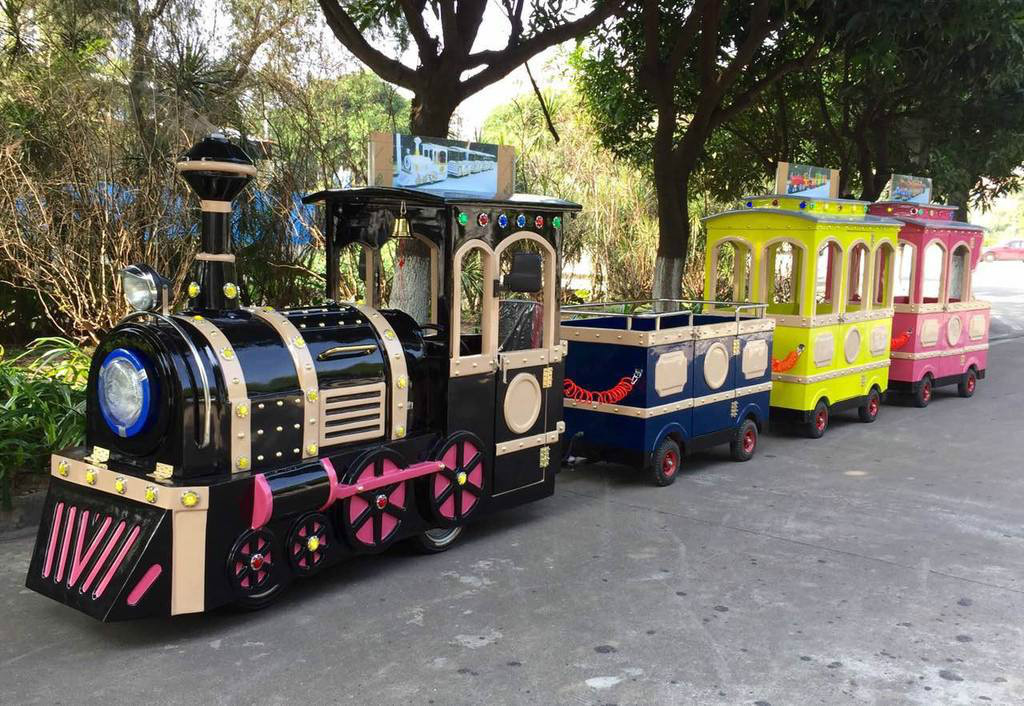七台河景区广商场无轨观光小火车电动儿童游乐设备小火车可坐人户外玩具